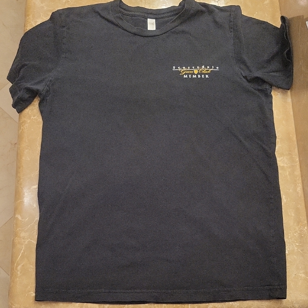 Canvas Scottsdale Gun Club Black Short Sleeve Tee with Minimal Design, M